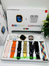 I20 Ultra Max Suit In Gold Edition Ultra 49MM Big Display Smart Watch + 7 Straps + Airpods Pro 2 + 49mm Jelly Watch Case All In One Box