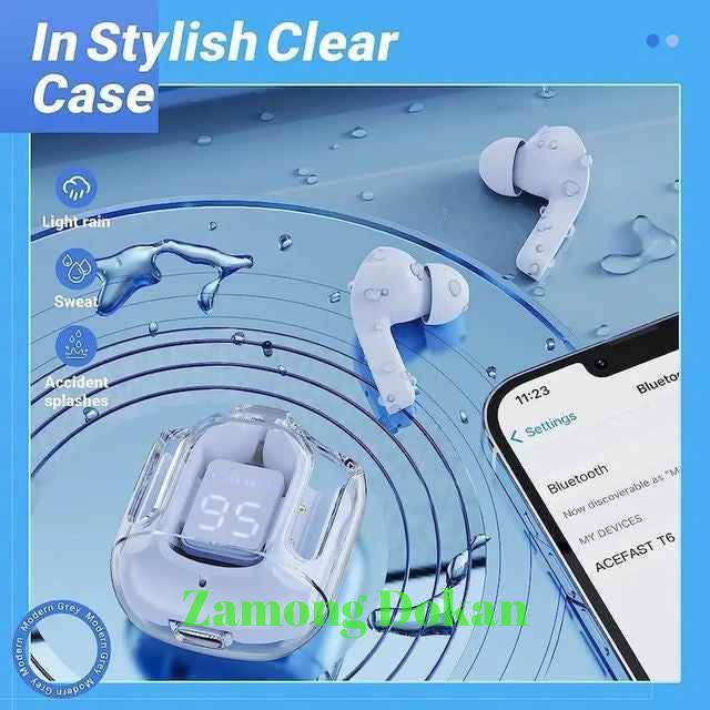 Affordable wireless Air31 earbuds Gaming Sports Led display Touch sensor Noise-cancelling Bluetooth true wireless earbuds in Pakistan